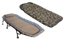 Zfish Camo Set Lounger + Sleeping Bag, Bedchair + Sleeping Bag