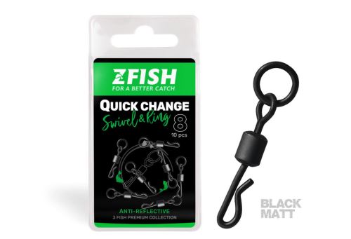 ZFISH Quick Change Swivel cu inel dimensiune 8