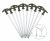 ZFISH Set de cuie Pegs Bivvy 20cm/10buc