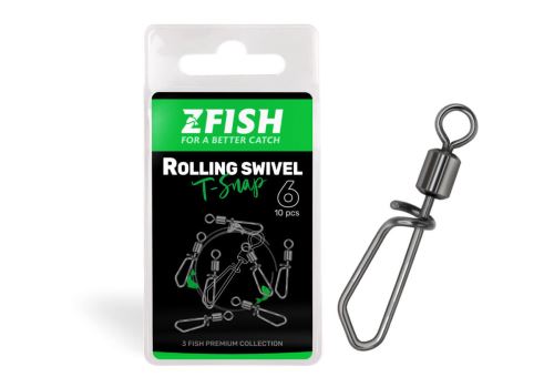 ZFISH Obratlík s Karabinou Rolling swivel & T Snap