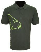 Zfish T-Shirt Karpfen Polo T-Shirt Olivgrün L.