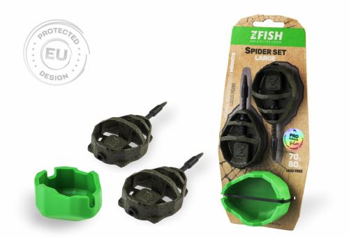 ZFISH Method Feeder Spider Großes Set 90,100g + Form