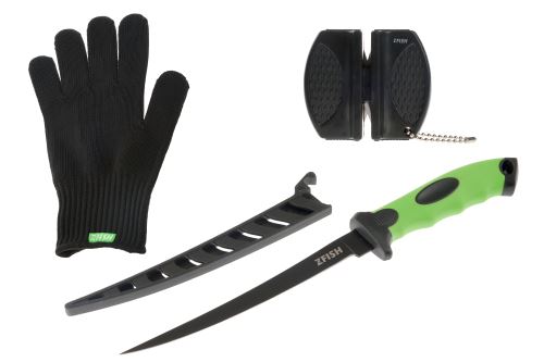 ZFISH Fillet combo set ZFX - Knife, Gloves, Sharpener