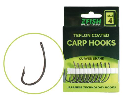 Zfish Teflon Hooks Curved Shank
