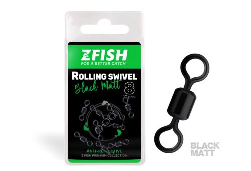 ZFISH Rolling Swivel Black Matt dimensiune 8/28Kg